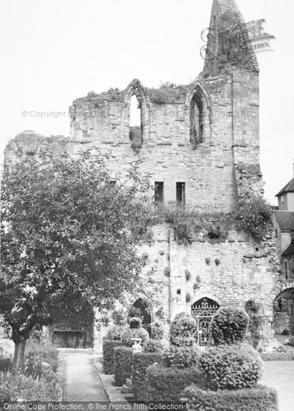 Photo of Much Wenlock, The Abbey c.1955
