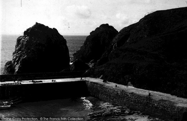 Photo of Mullion, Cove Rocks From National Trust Path c.1955