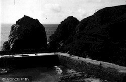 Cove Rocks From National Trust Path c.1955, Mullion