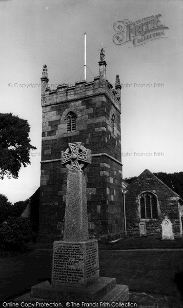 Photo of Mullion, Memorial And Church Of St Mellanus c.1960