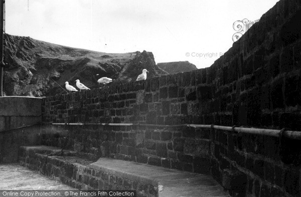 Photo of Mullion, Seagulls On The Pier c.1955
