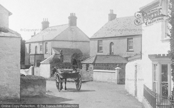 Photo of Mullion, Village, Horse Cart 1904