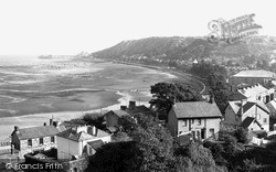 Mumbles, View From Oystermouth Castle c.1955, Mumbles, The