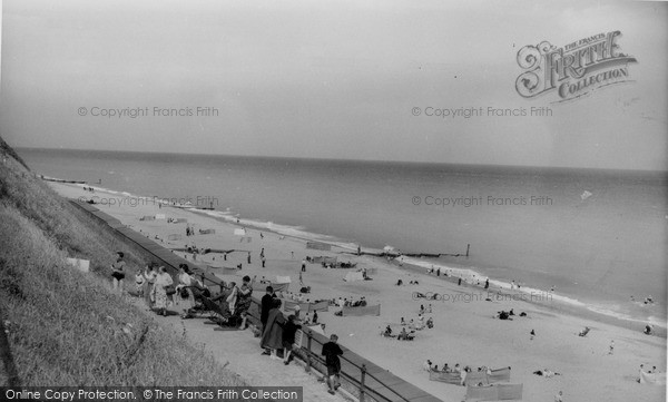 Photo of Mundesley, The Beach Approach c.1955