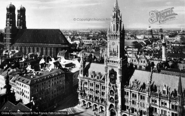 Photo of Munich, Town Hall And Frauenkirche c.1935