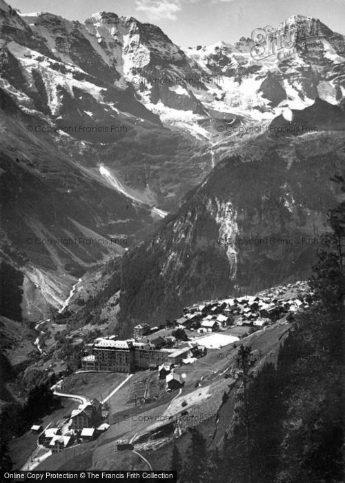 Photo of Murren, Grosshorn, Monch And Jungfrau c.1930