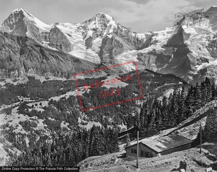 Photo of Murren, Murren Railway, Eiger, Monch And Jungfrau c.1935