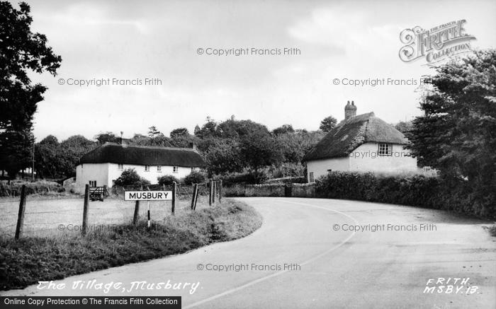 Photo of Musbury, The Village c.1955