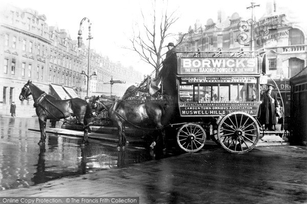 Photo of Muswell Hill, A Horse Drawn Omnibus 1910