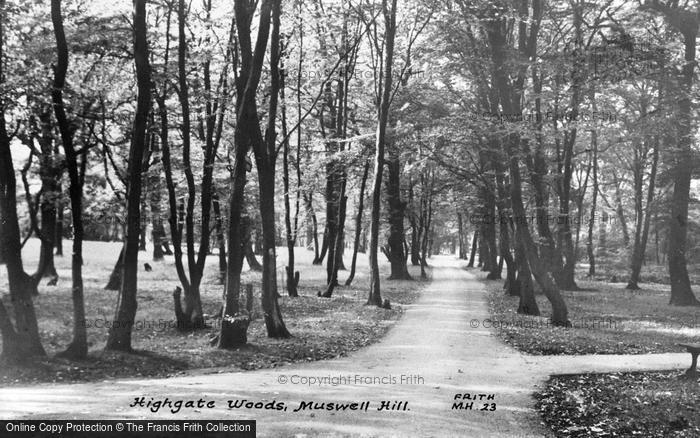 Photo of Muswell Hill, Highgate Woods c.1965