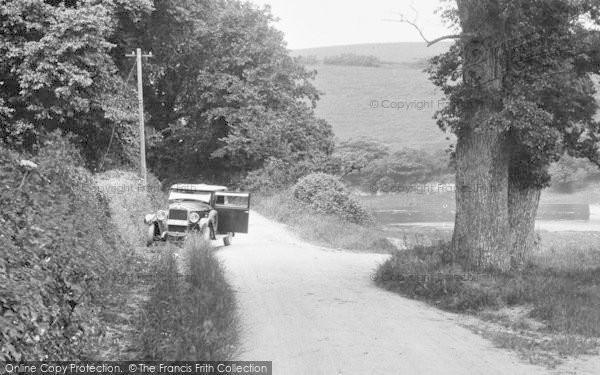 Photo of Mylor, A Car By The Creek 1930