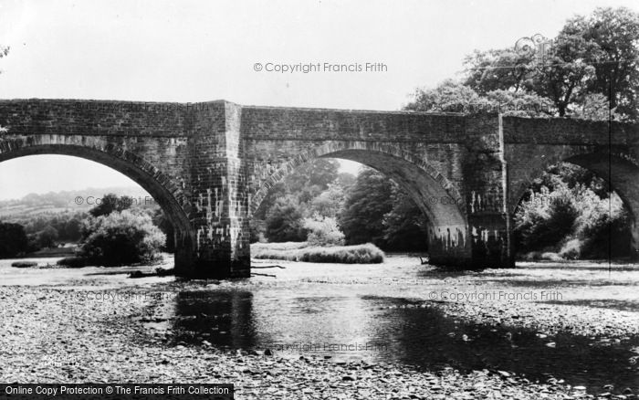 Photo of Nantgaredig, The River Towy And Bridge c.1955