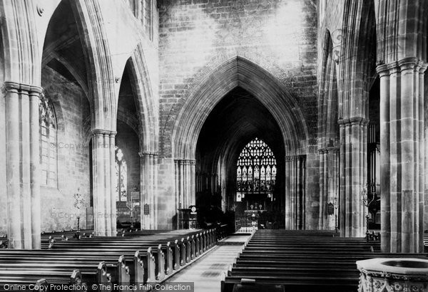 Photo of Nantwich, Parish Church Nave East 1898