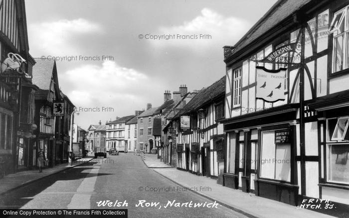 Photo of Nantwich, Welsh Row c.1960