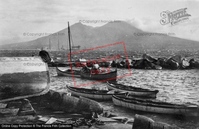 Photo of Naples, Vesuvius From Santa Lucia c.1920