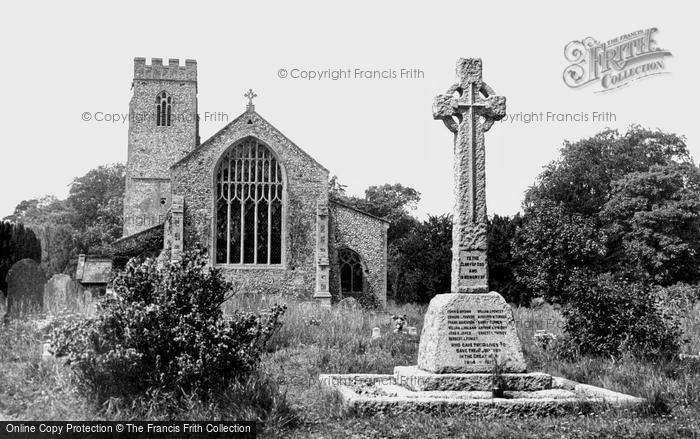 Photo of Narborough, All Saints Church And War Memorial c.1960