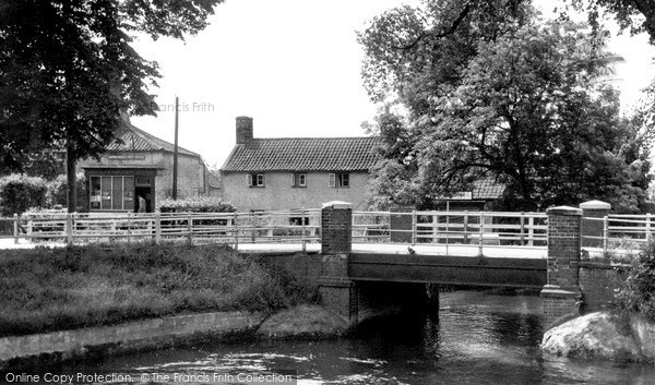 Photo of Narborough, The Bridge And River Nar c.1955
