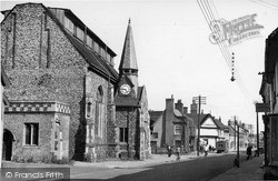 High Street And Parish Church c.1955, Needham Market