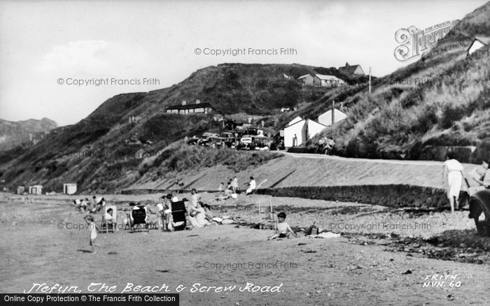 Photo of Nefyn, The Beach And Screw Road c.1955