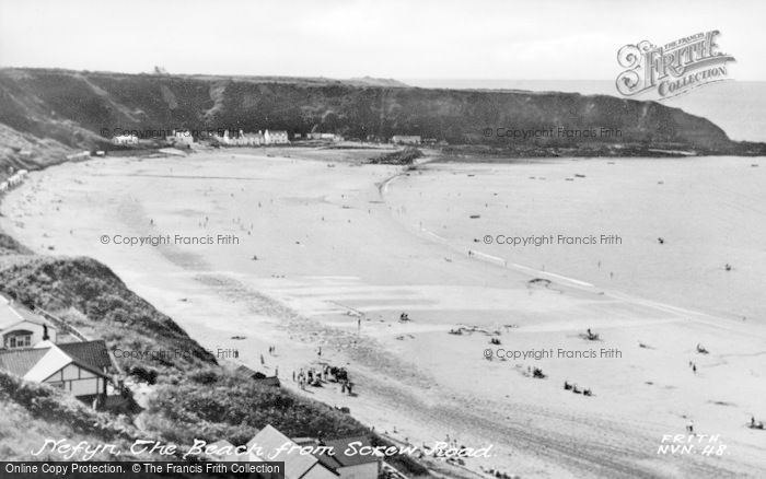 Photo of Nefyn, The Beach From Screw Road c.1955