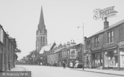 Manchester Road And St Mary's Church 1950, Nelson