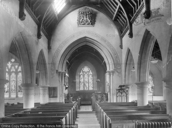 Photo of Nether Stowey, Church Interior 1935