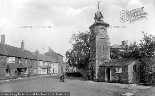 Photo of Nether Stowey, Clock Tower And George Hotel 1929