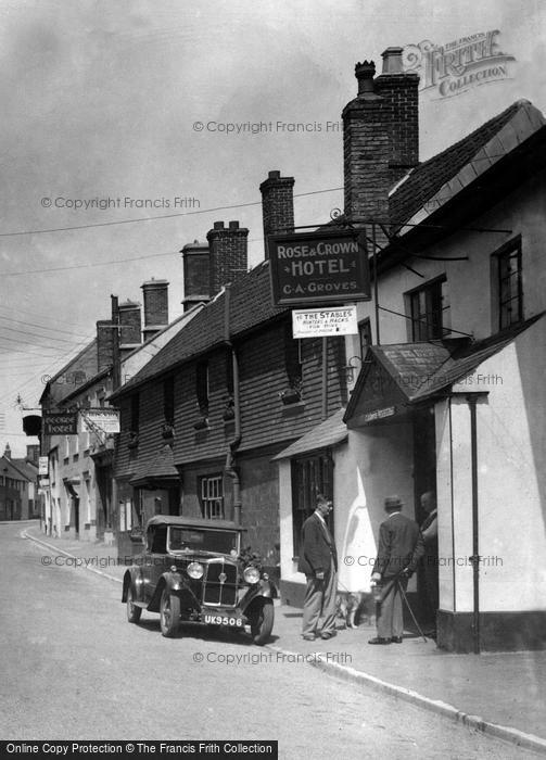 Photo of Nether Stowey, The Rose And Crown Hotel 1935
