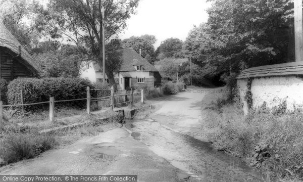 Photo of Nether Wallop, The Splash And Garth Cottage c.1965