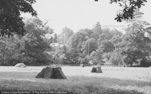 Photo of Netherbury, The Church From The Meadows c.1955