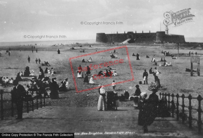 Photo of New Brighton, Sands And Fort 1902