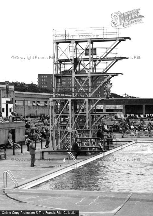 Photo of New Brighton, The Bathing Pool Diving Boards c.1950