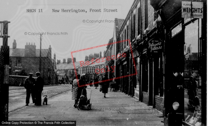 Photo of New Herrington, Front Street c.1955