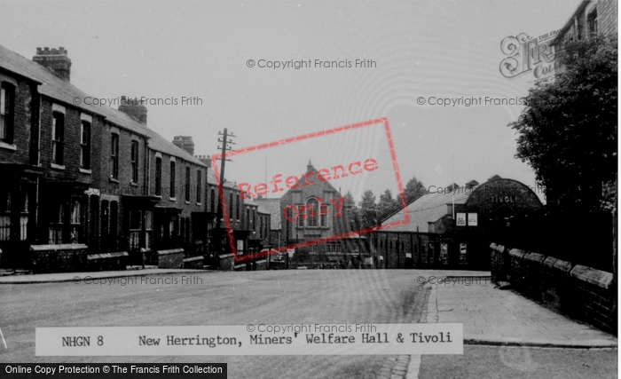Photo of New Herrington, Miners' Welfare Hall And Tivoli c.1955