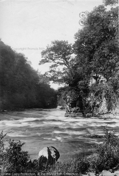 Photo of New Lanark, View From Corra Linn, River Clyde 1897