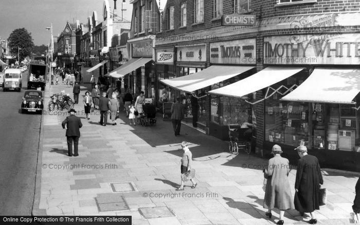 Photo of New Malden, High Street Shopping  c.1960