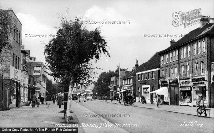 Photo of New Malden, Malden Road c.1955