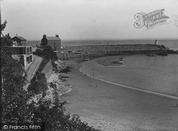 Pier And Bathing Beach c.1933, New Quay