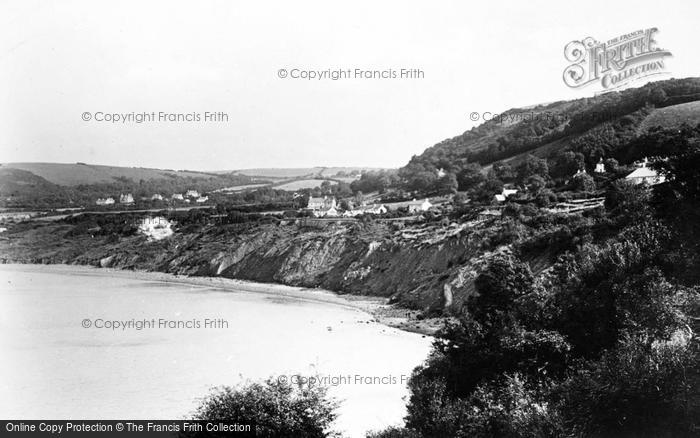 Photo of New Quay, The Coast Looking North c.1935