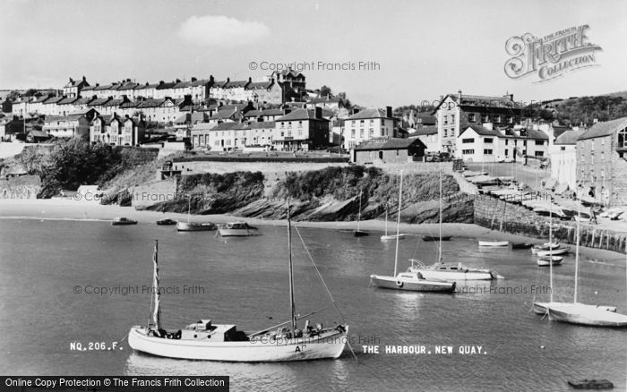 Photo of New Quay, The Harbour c.1960