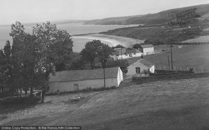 Photo of New Quay, The Two Bays c.1955