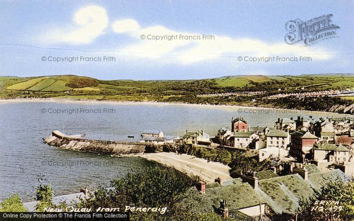Photo of New Quay, View From Pencraig c.1960