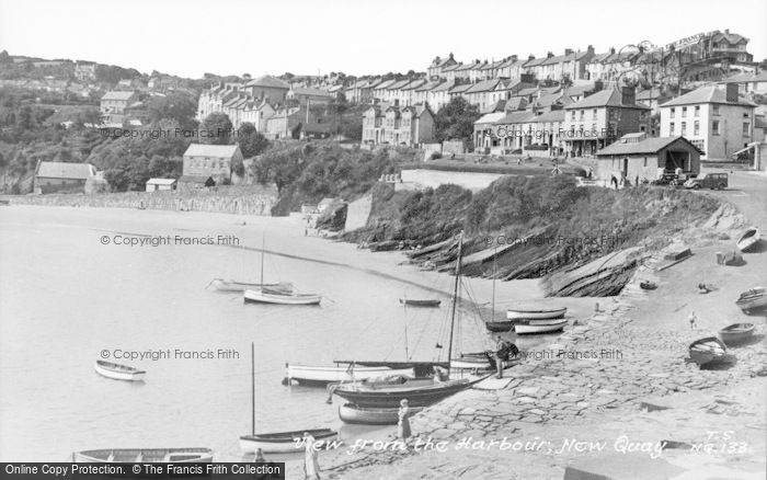 Photo of New Quay, View From The Harbour c.1955