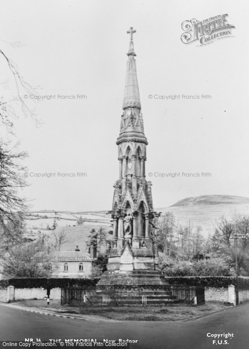 Photo of New Radnor, The Memorial c.1950