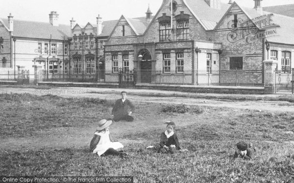 Photo of Newark On Trent, Children By The Grammar School 1909