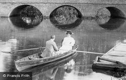 Couple In Rowing Boat By Devon Bridge 1909, Newark-on-Trent
