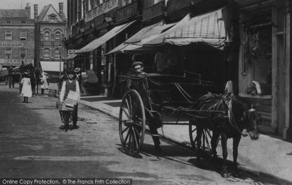 Photo of Newark On Trent, Horse And Cart In Bridge Street 1906