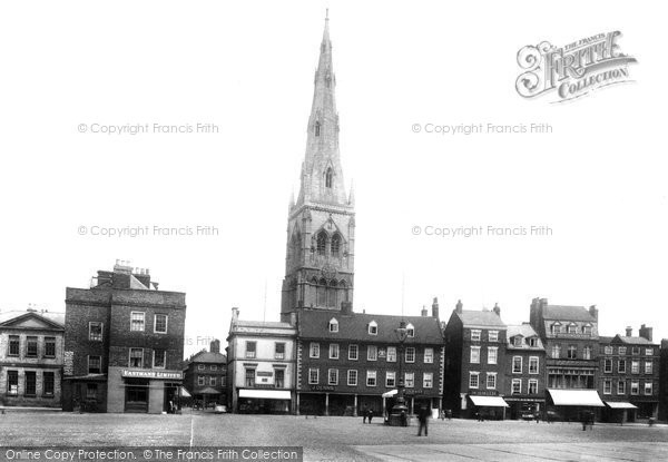 Photo of Newark On Trent, Market Place And Church 1904
