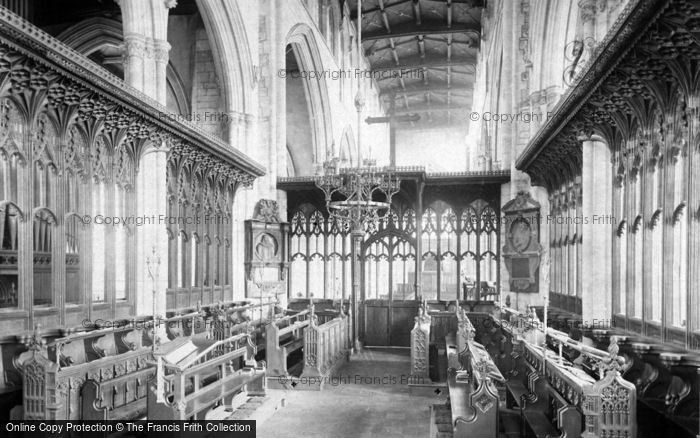 Photo of Newark On Trent, Parish Church, Choir Looking West c.1875