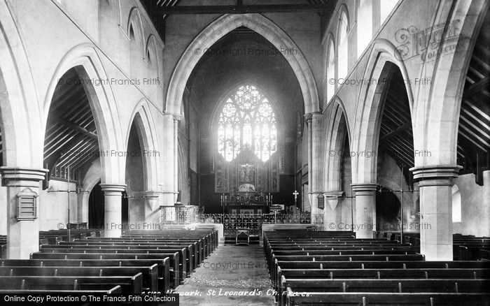 Photo of Newark On Trent, St Leonard's Church Interior 1900